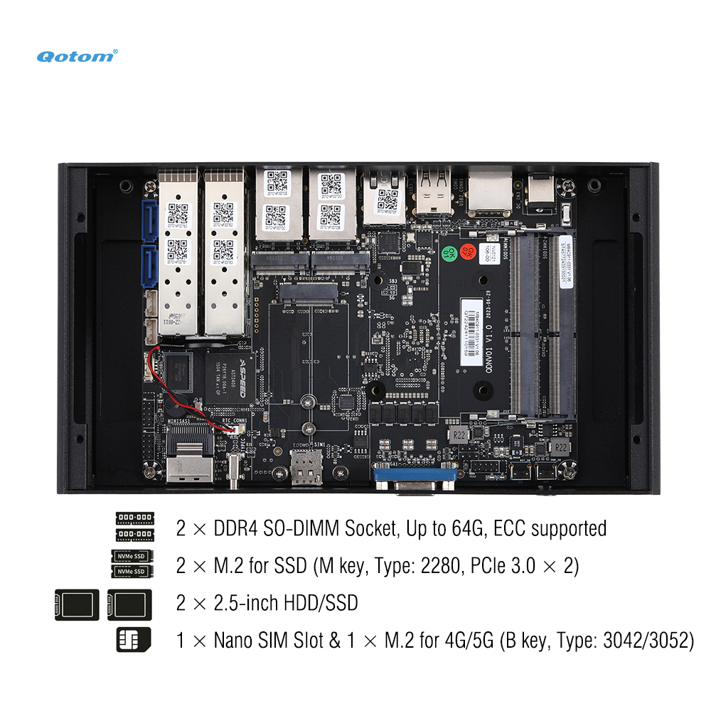 Mini PC Q20300G9 CPU Atom C300 - Ddr4 Desktop Ram 评论和价格